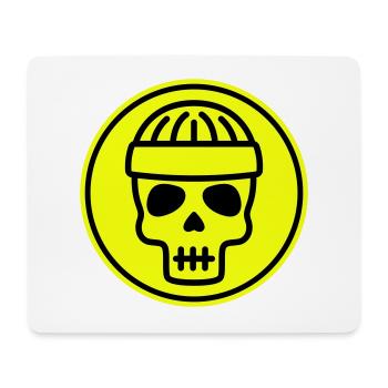 Skull head icon - Mouse Pad (horizontal) - white - Front