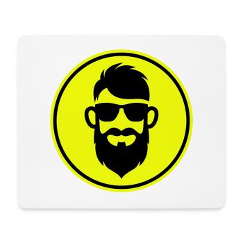 Symbole de barbe du visage - Tapis de souris (format paysage) - blanc - Devant
