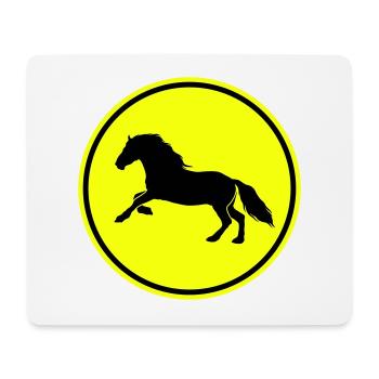 Icône Cheval Cheval - Tapis de souris (format paysage) - blanc - Devant