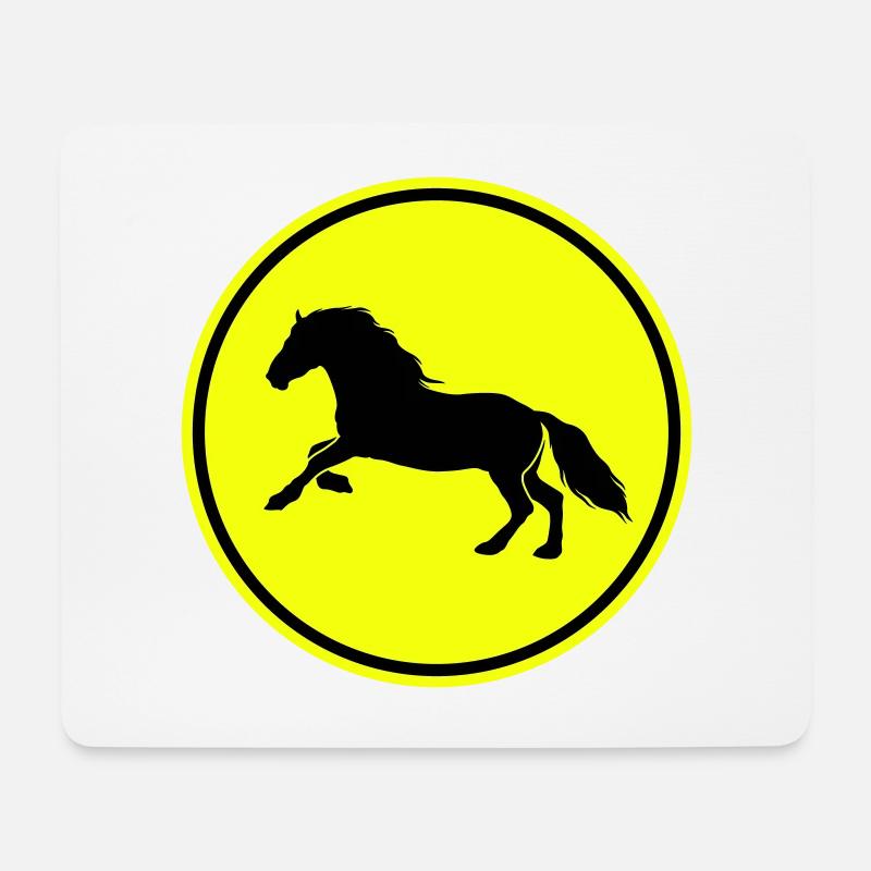 Icône Cheval Cheval - Tapis de souris (format paysage) - blanc