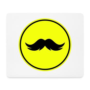 Symbole de moustache - Tapis de souris (format paysage) - blanc - Devant