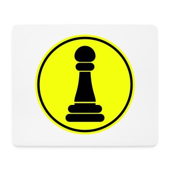 Läufer Bauer Schachfigur - Mousepad (Querformat) - Weiß - Vorne