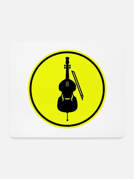 Geige Icon symbol - Mousepad (Querformat) - Weiß
