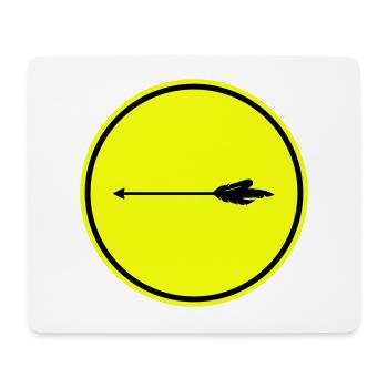 Arrow Icon - Mouse Pad (horizontal) - white - Front