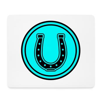 Horseshoe Symbol - Mouse Pad (horizontal) - white - Front
