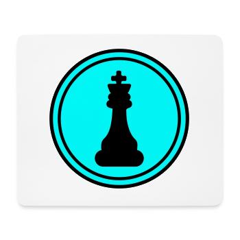Schachfigur König - Mousepad (Querformat) - Weiß - Vorne
