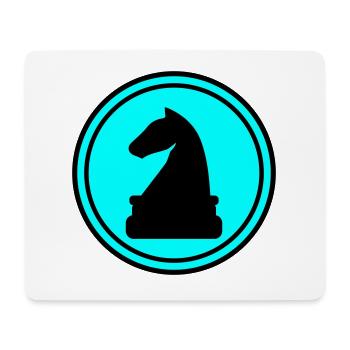 Pièce d’échecs de cheval - Tapis de souris (format paysage) - blanc - Devant