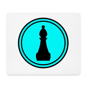 Schachfigur symbol - Mousepad (Querformat) - Weiß - Vorne