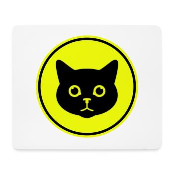 Cat head - Mouse Pad (horizontal) - white - Front