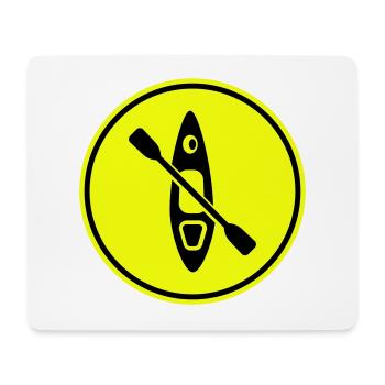 Kanu icon - Mousepad (Querformat) - Weiß - Vorne