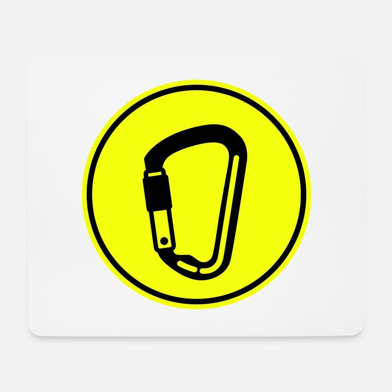 Kletterausrüstung Karabiner - Mousepad (Querformat) - Weiß