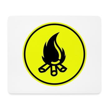 Campfire symbol - Mouse Pad (horizontal) - white - Front