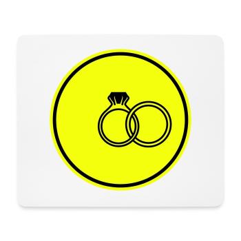 Eheringe symbol - Mousepad (Querformat) - Weiß - Vorne