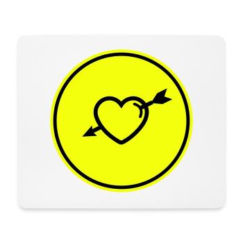 Heart symbol arrow - Mouse Pad (horizontal) - white - Front