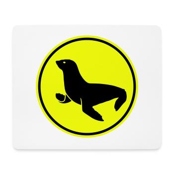 seehund tier - Mousepad (Querformat) - Weiß - Vorne