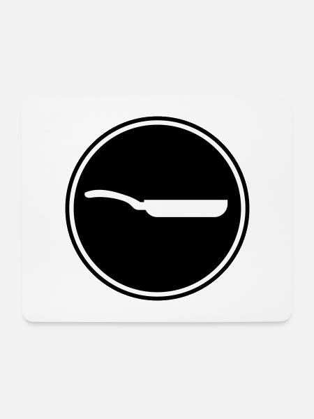 Pfanne Icon - Mousepad (Querformat) - Weiß