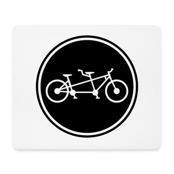 Bicycle tandem - Mouse Pad (horizontal) - white - Front