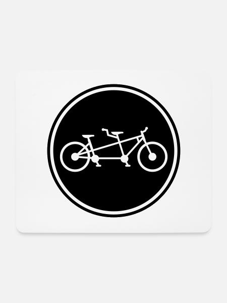 Fahrrad tandem - Mousepad (Querformat) - Weiß