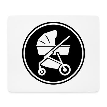 Kinderwagen baby - Mousepad (Querformat) - Weiß - Vorne