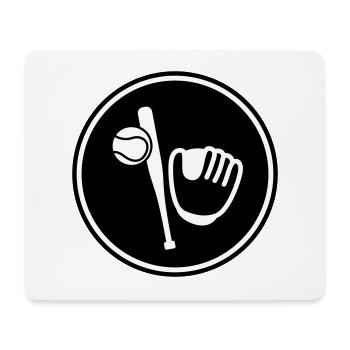 Base-ball - Tapis de souris (format paysage) - blanc - Devant