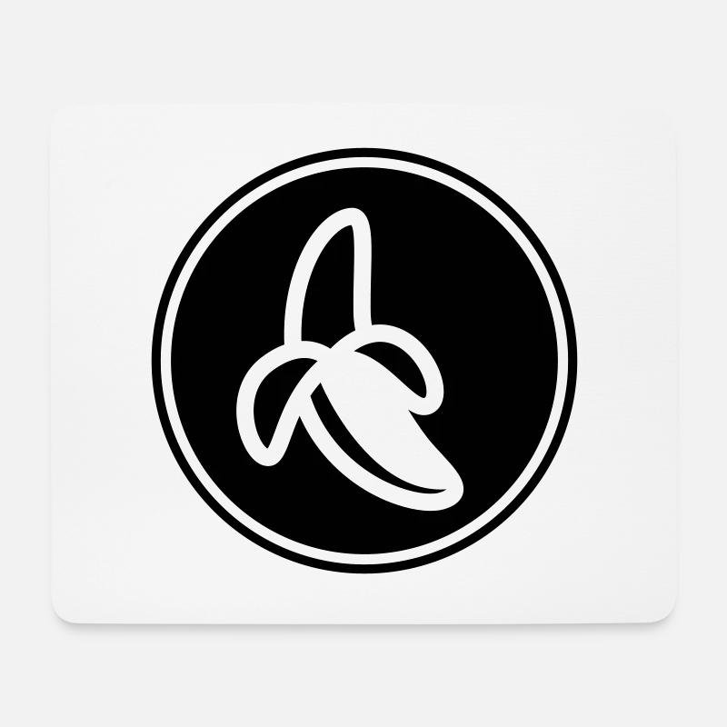 Banane Icon - Mousepad (Querformat) - Weiß