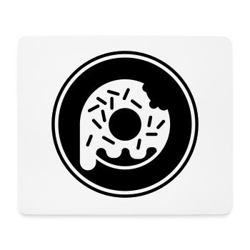 Eating donut - Mouse Pad (horizontal) - white - Front