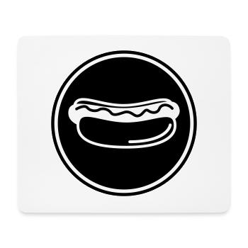 Icône hot-dog - Tapis de souris (format paysage) - blanc - Devant