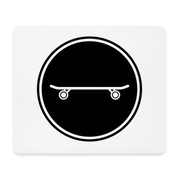 Skateboard symbol - Mouse Pad (horizontal) - white - Front