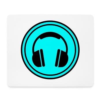 Icône casque - Tapis de souris (format paysage) - blanc - Devant