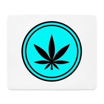 Hanf Blatt Icon - Mousepad (Querformat) - Weiß - Vorne