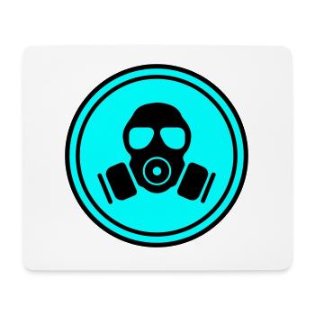 Gas mask symbol - Mouse Pad (horizontal) - white - Front