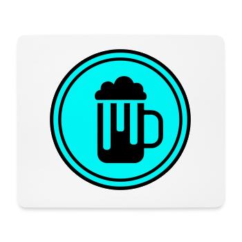 Bier glas - Mousepad (Querformat) - Weiß - Vorne