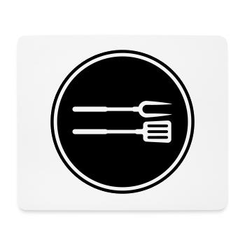 Grilles tongs Grill Symbole - Tapis de souris (format paysage) - blanc - Devant