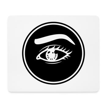 Symbole de l’œil - Tapis de souris (format paysage) - blanc - Devant