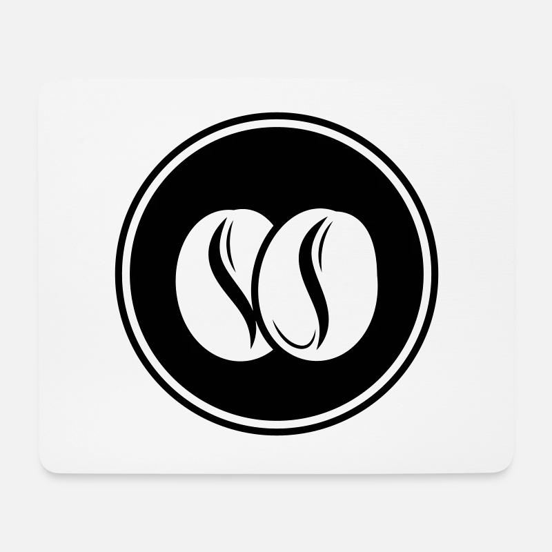 Kaffeebohne Symbol - Mousepad (Querformat) - Weiß