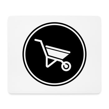 Wheelbarrow symbol - Mouse Pad (horizontal) - white - Front