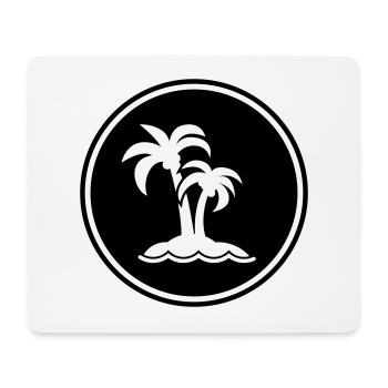 palm island symbol - Mouse Pad (horizontal) - white - Front
