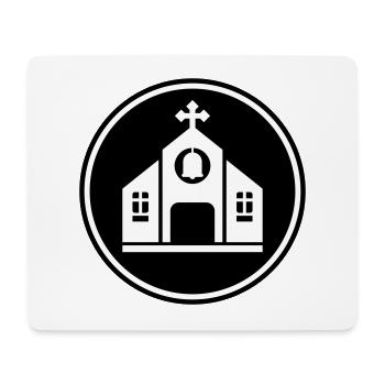 Kirche Church Symbol - Mousepad (Querformat) - Weiß - Vorne