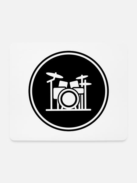 Schlagzeug Musiker Band - Mousepad (Querformat) - Weiß