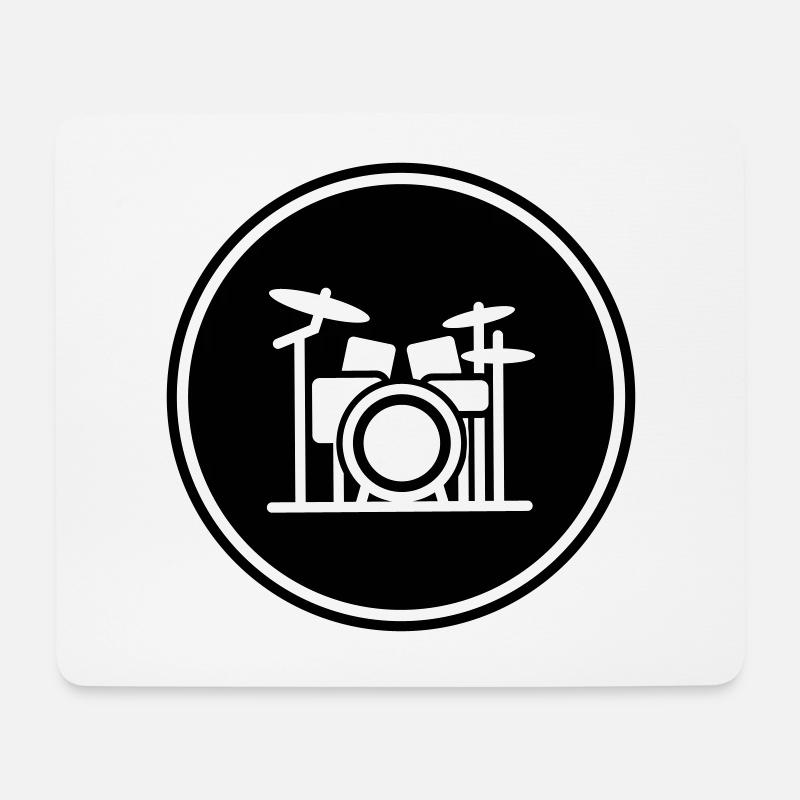 Schlagzeug Musiker Band - Mousepad (Querformat) - Weiß