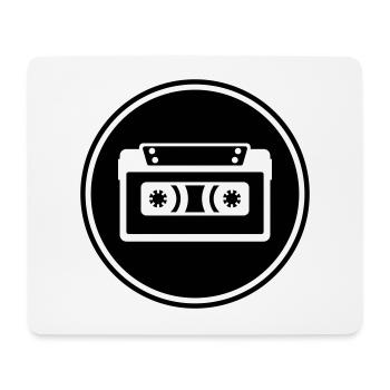 Kassette Tape Symbol - Mousepad (Querformat) - Weiß - Vorne