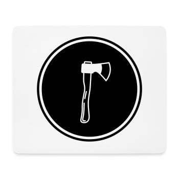 Axt Symbol - Mousepad (Querformat) - Weiß - Vorne
