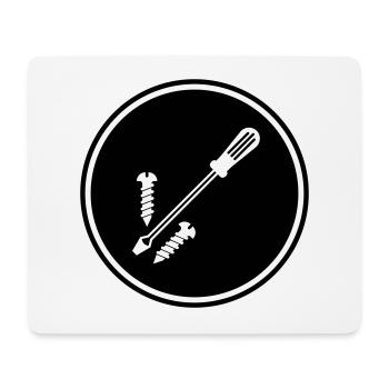 Symbole du tournevis - Tapis de souris (format paysage) - blanc - Devant