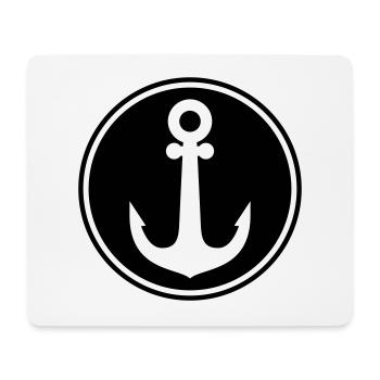 Anchor Icon - Mouse Pad (horizontal) - white - Front