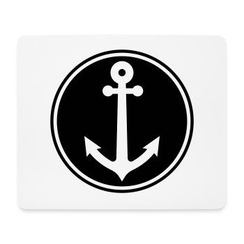 Symbole du capitaine d’ancre - Tapis de souris (format paysage) - blanc - Devant