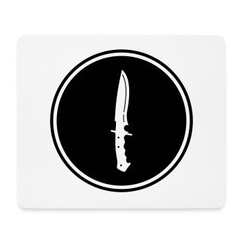 Messer icon - Mousepad (Querformat) - Weiß - Vorne