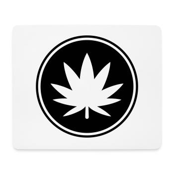 Hanf Blatt Icon - Mousepad (Querformat) - Weiß - Vorne