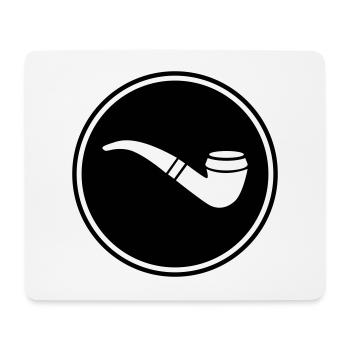Pfeife rauchen - Mousepad (Querformat) - Weiß - Vorne