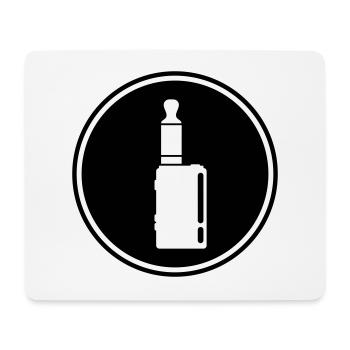 Silhouette de cigarette électronique - Tapis de souris (format paysage) - blanc - Devant