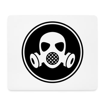 Icône de masque à gaz - Tapis de souris (format paysage) - blanc - Devant